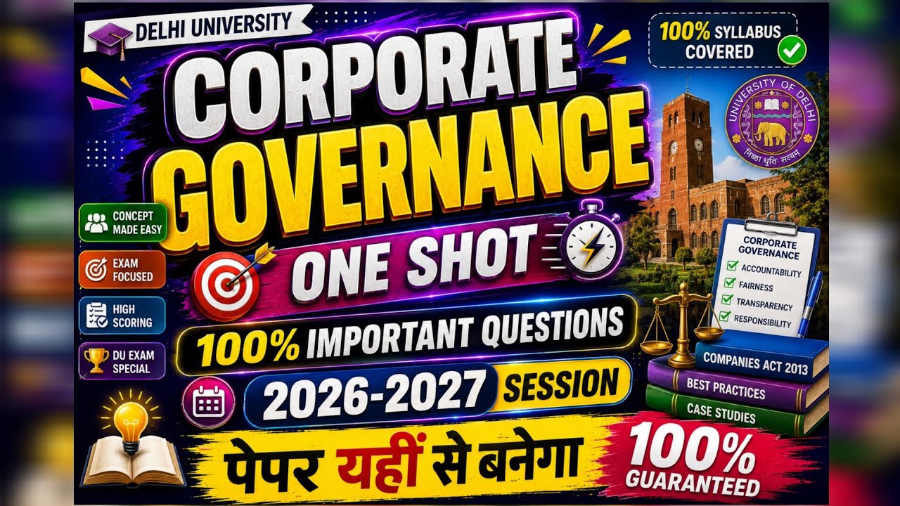 Corporate governance one shot 2026-27 | corporate governance imp ques 2026-27 