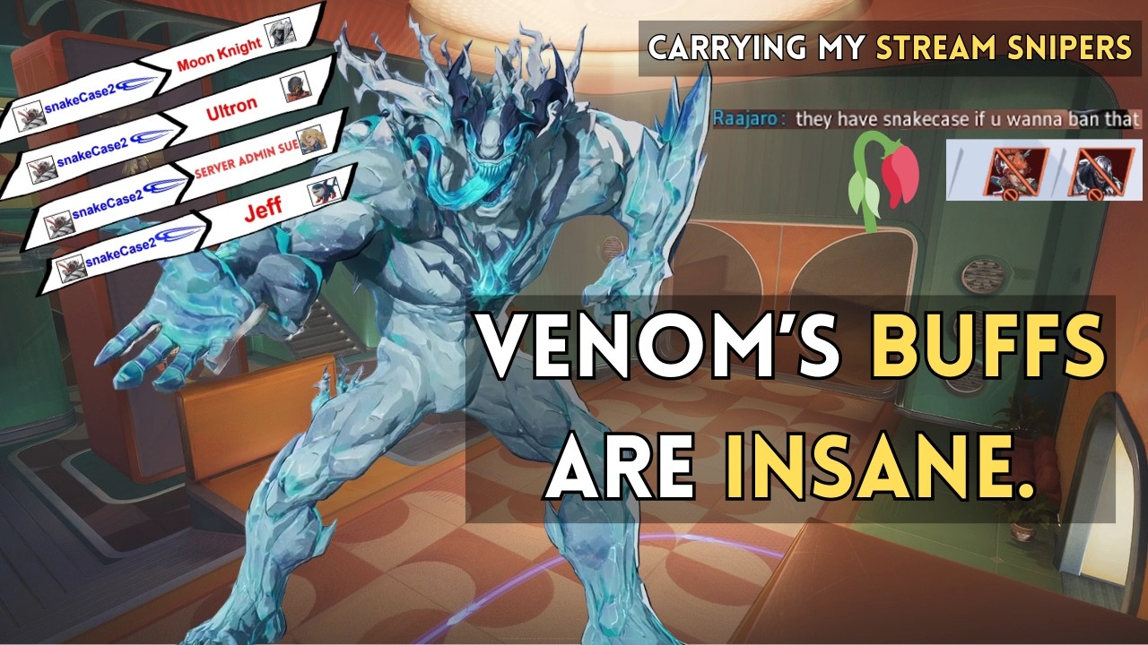 Venom's BUFFS are INSANE & I had to CARRY my STREAM SNIPERS... Marvel Rivals Season 6.5