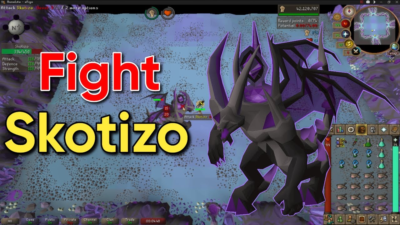 اقتل سكوتيزو في لعبة osrs بالعربي Fight Skotizo Dark Boss - OSRS