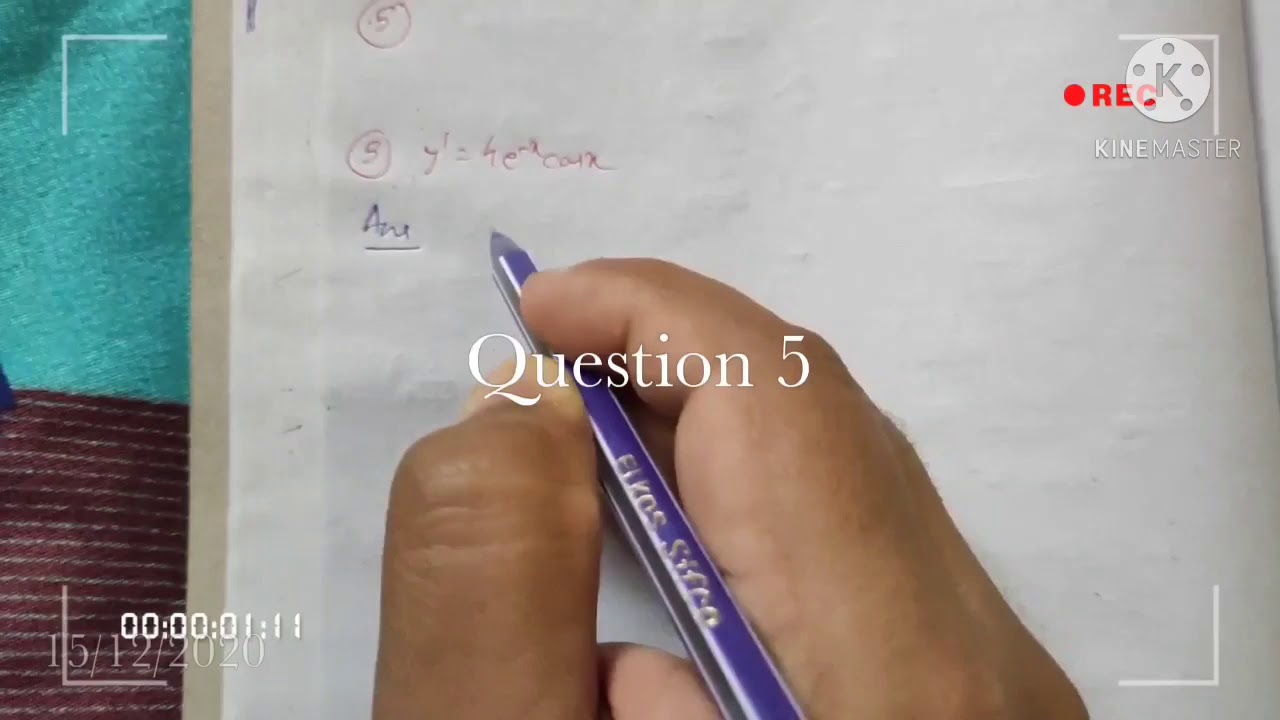 Kreyszig Solution Chapter 1 First Order Differential Equations, Problem set 1.1 Q5