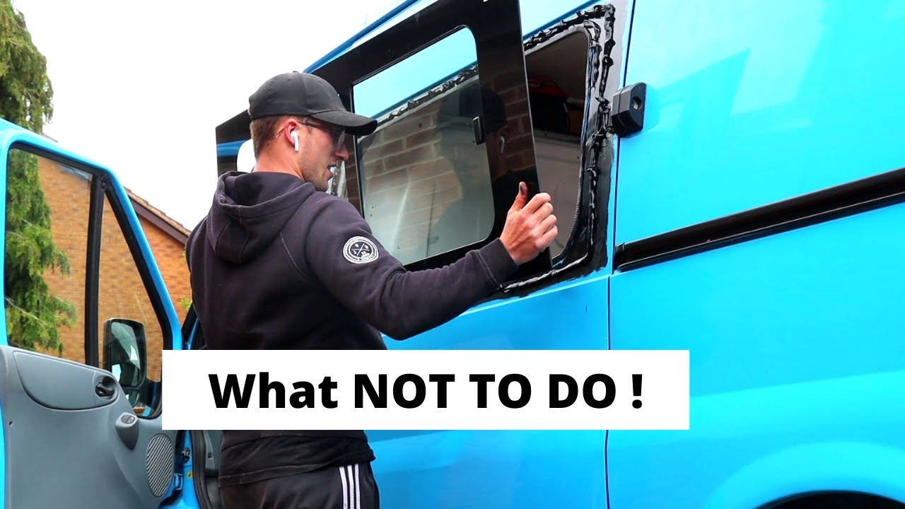 Fitting my WINDOW !! how I did it | Ford Transit van conversion