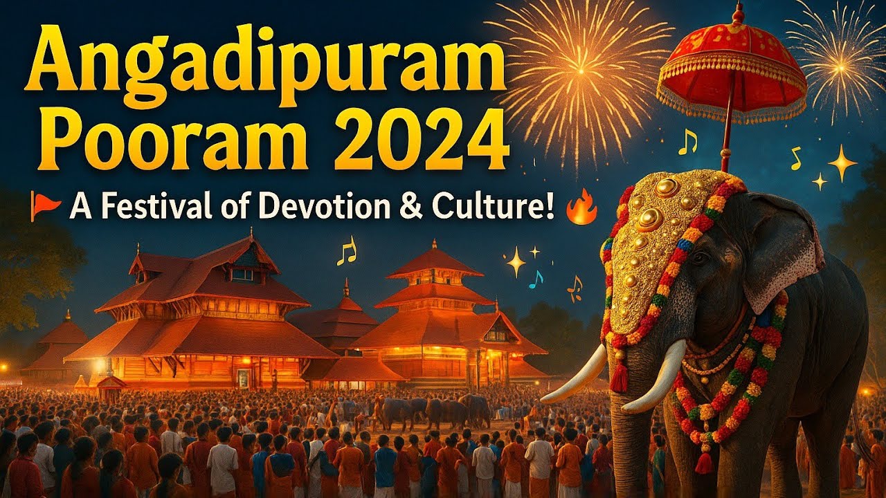 Angadipuram Pooram 2024 | അങ്ങാടിപ്പുറം പൂരം 2024 🎉🐘🔥🎶