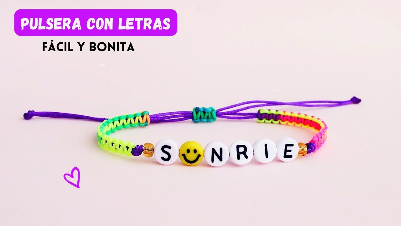 Como hacer PULSERAS TEJIDAS en MACRAMÉ con LETRAS 😊 /  PULSERAS de HILO fácil