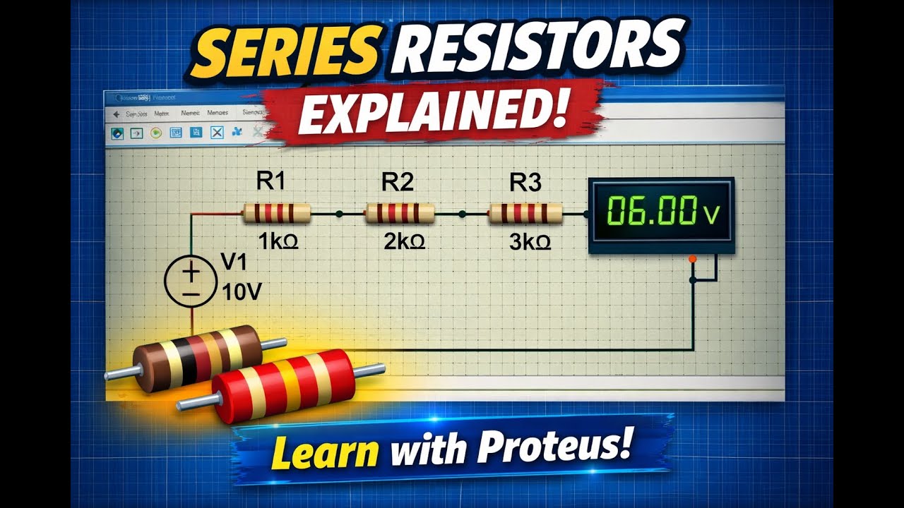 what is Resistor ?, Series Combination of Resistors | Theory + Proteus Simulation