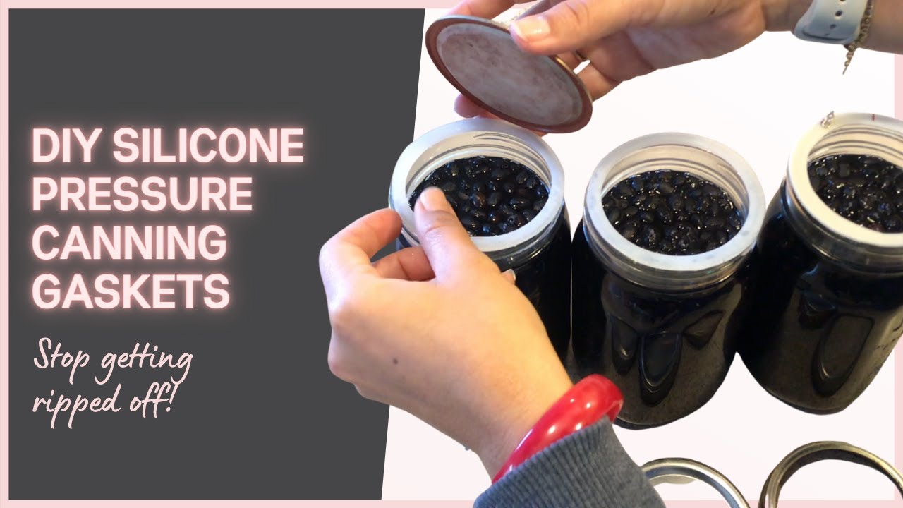 DIY REUSABLE SILICONE GASKETS FOR PRESSURE CANNING TO REUSE METAL LIDS. Reusable canning lids