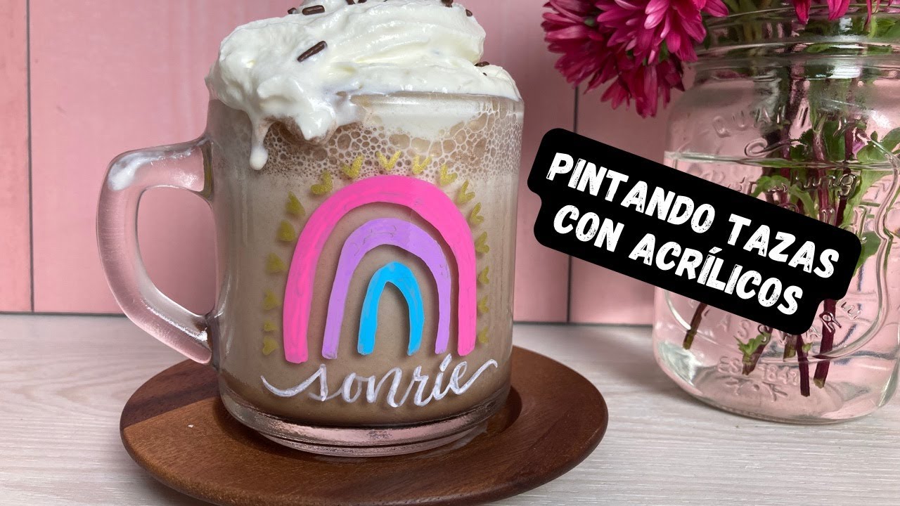 Pintando tazas con acrílicos
