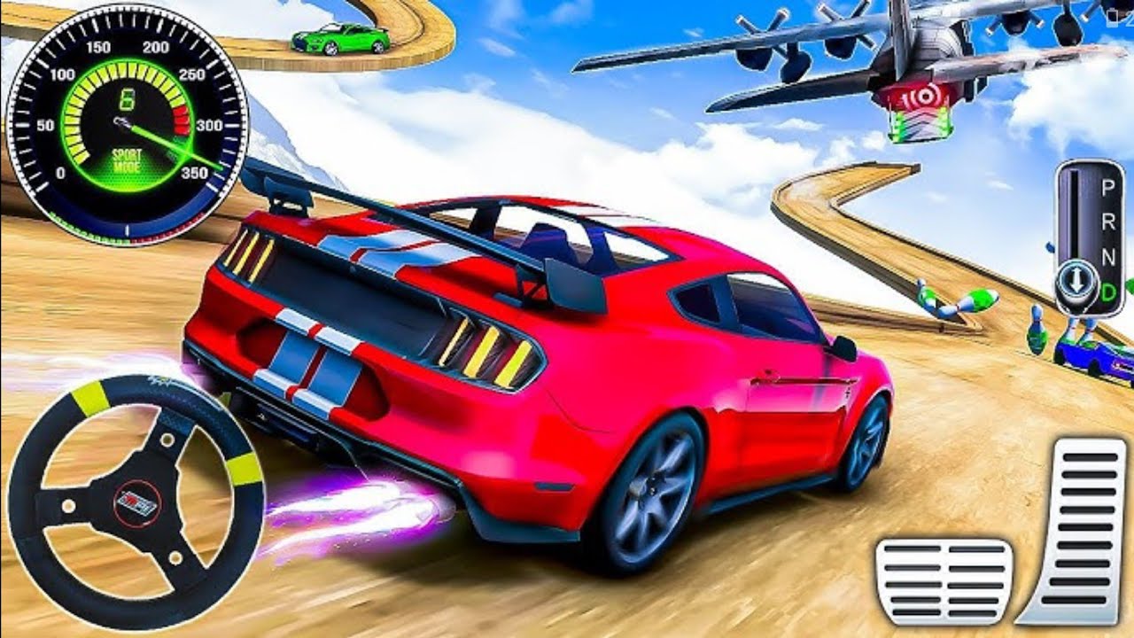 🥰Mega  ramp car stunt game 3D car stunt game car wala game 💥#3dgame #cardriving 