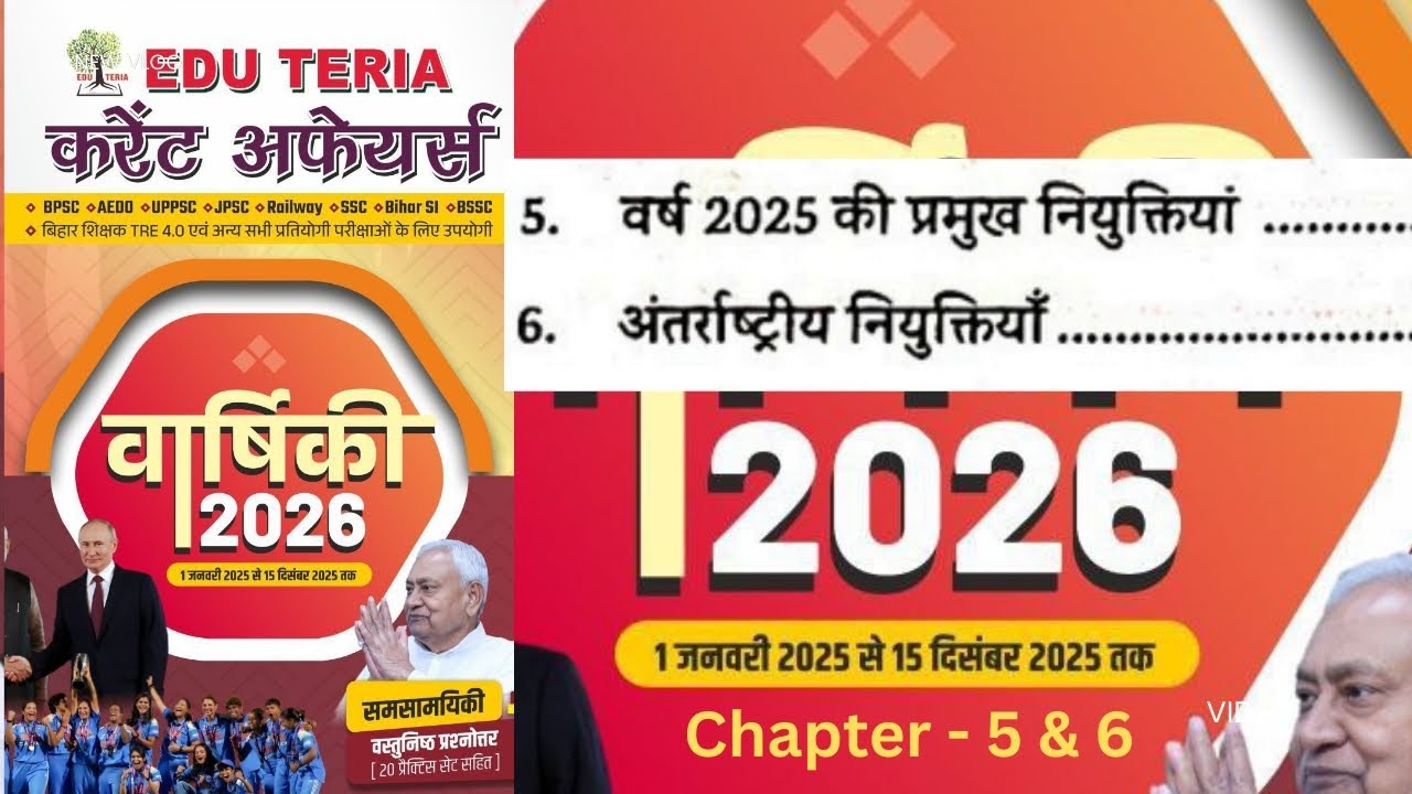 Appointments | National and International Appointments | EDU TERIA CURRENT AFFAIRS 2026 | BPSC AEDO 