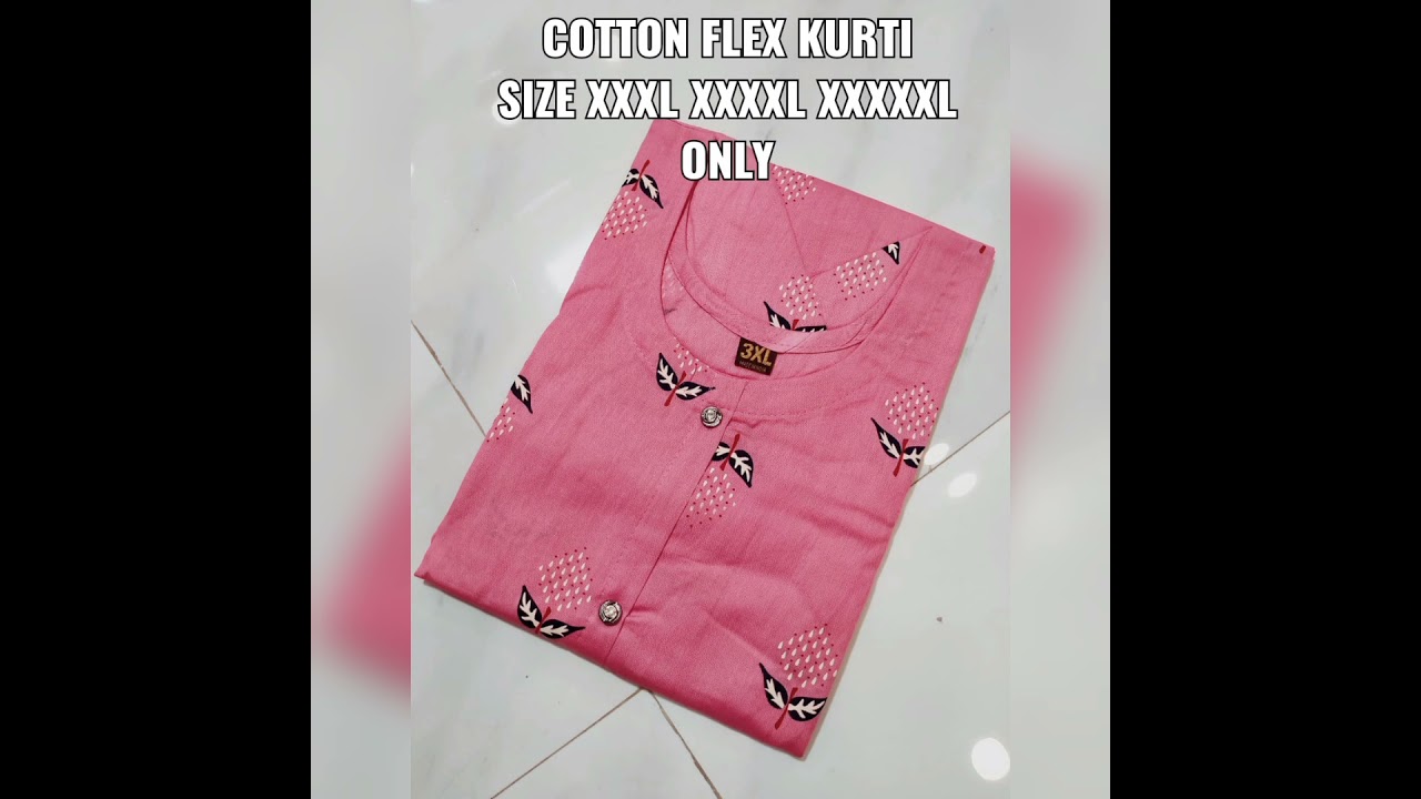 Cotton Flex kurtis (Sizes 3xl to 5xl) for just Rs 450+$
