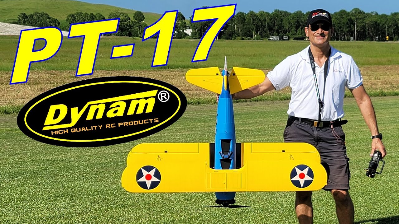 DYNAM ***NEW*** PT-17 1300MM 2nd Flight By: RCINFORMER