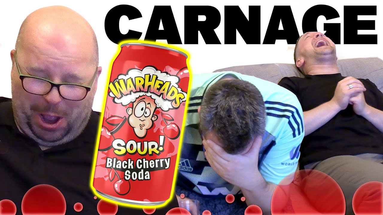 Warheads SOUR Black Cherry Soda Review (ABSOLUTE CHAOS)