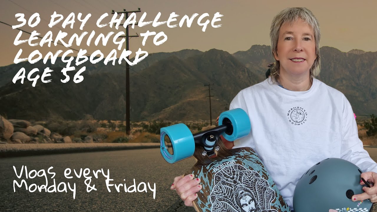 30 Day CHALLENGE  Learning to LONGBOARD Age 56 #30daychallenge #longboard #longboarding #irl #vlogs