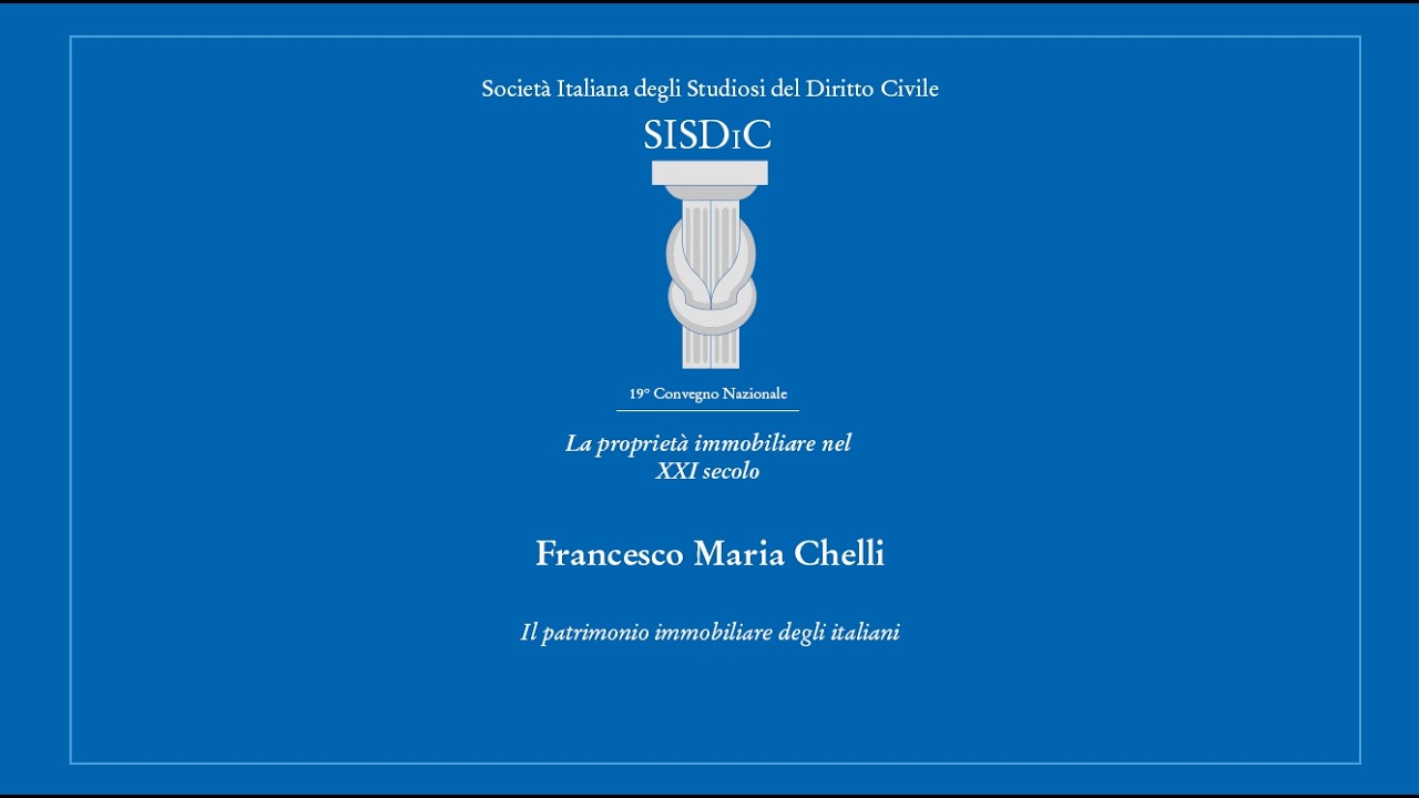 Il patrimonio immobiliare degli italiani, F.M. CHELLI