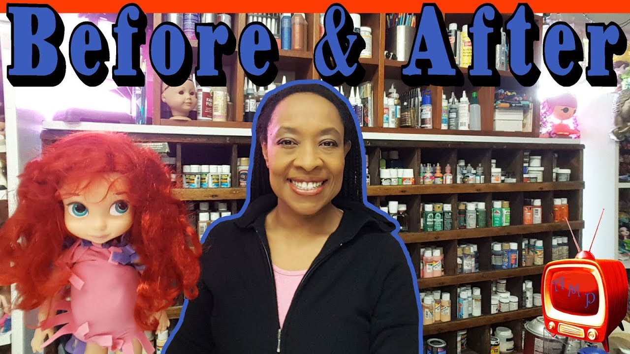 BEFORE & AFTER: Disney Animator doll Ariel's Hair - Quick Fix