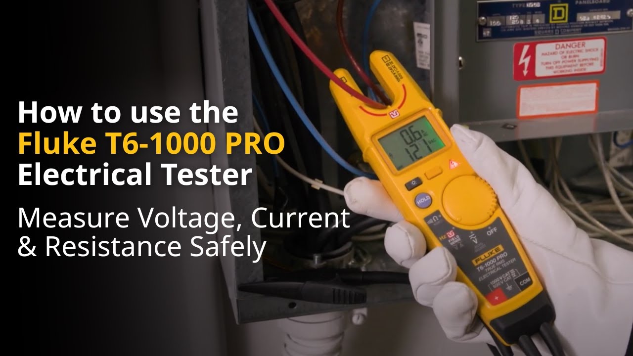 How to Use the Fluke T6-1000 PRO Electrical Tester | Measure Voltage, Current, & Resistance Safely