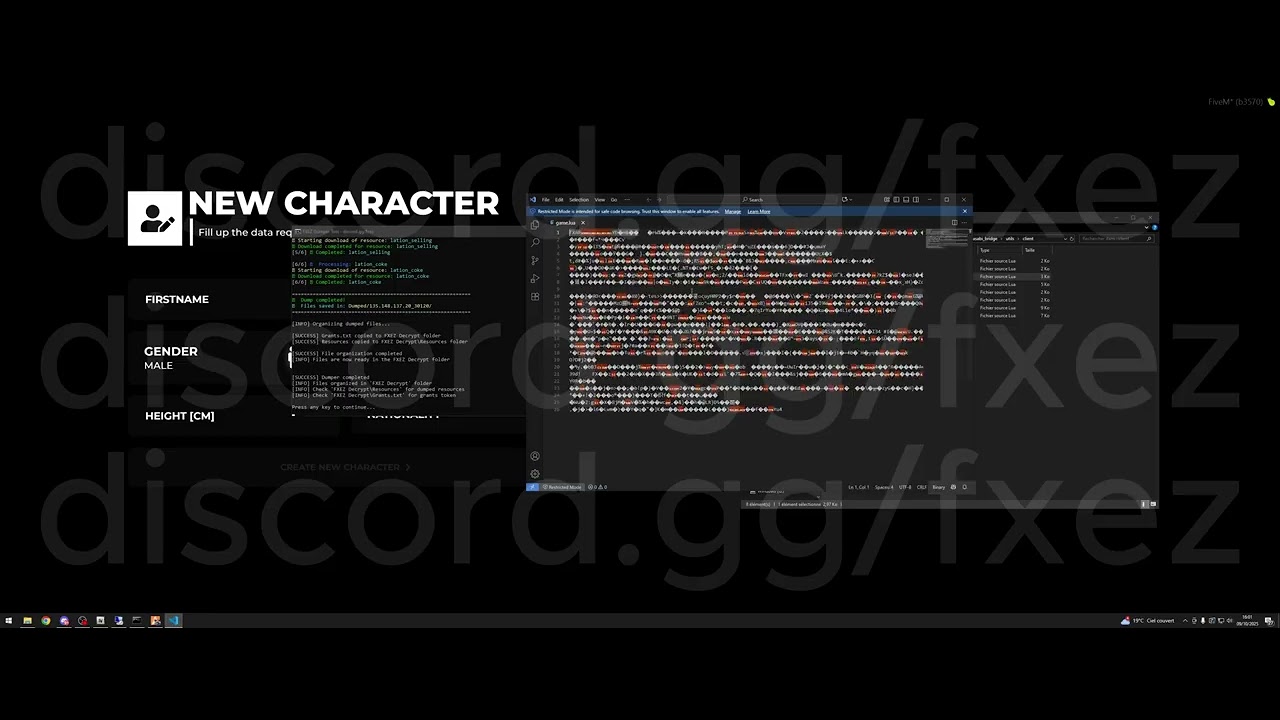 [FREE TRIAL] Keyless CFX FXAP Decryption 2025 ✅ | Dump & Decrypt & Unlock & Clean FiveM Escrow