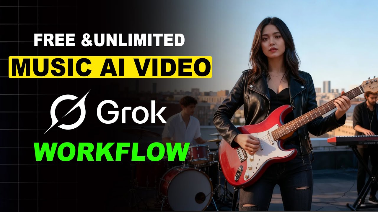 Grok AI + SUNO AI! Foto Bisa Nyanyi + Bikin VIdeo Klip Musik - BEST AI MUSIC VIDEO GENERATOR