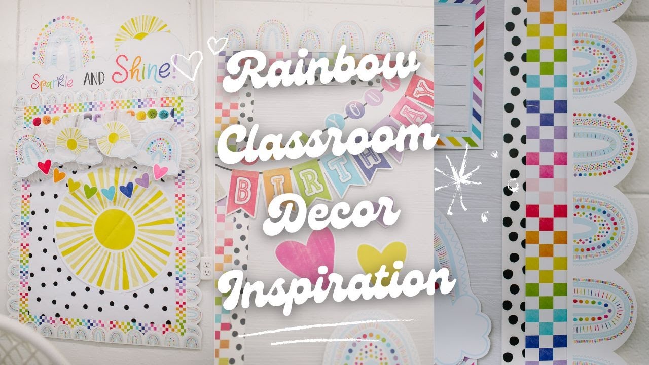 Rainbow Classroom Decor Tour! The Sprinkle Kindness Classroom Decor collection by Schoolgirl Style.