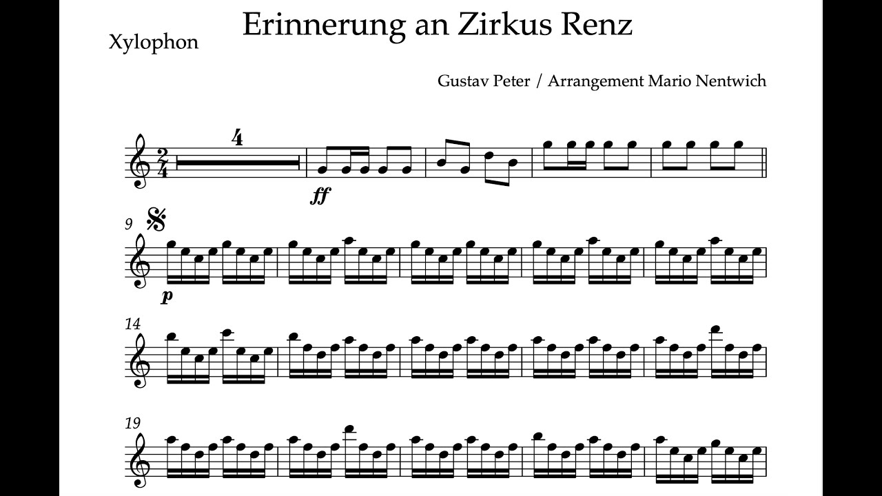 Erinnerung an Zirkus Renz Playalong - Tempo 104