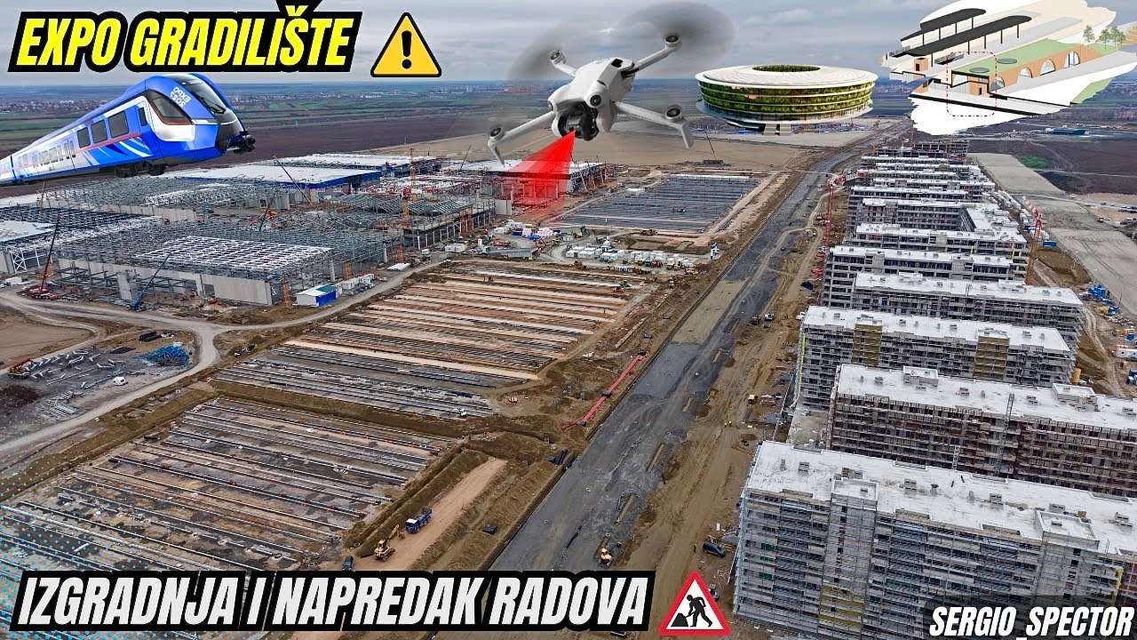 Beograd EXPO IZGRADNJA STADIONA I Sajma, Železnička stanica, Stanovi i Bulevari, radovi #beograd