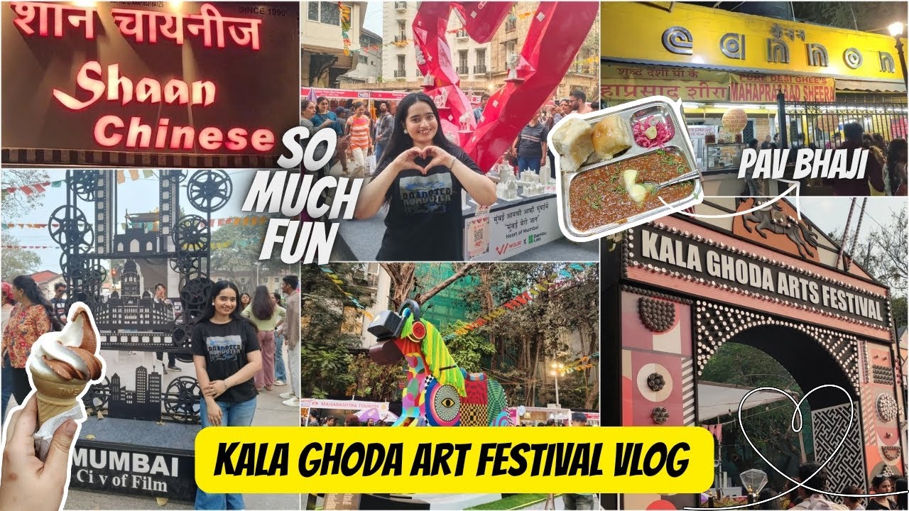 Visited Kala Ghoda Art Festival 🐎 Famous Cannon Pav Bhaji | Shaan Chinese 😋 Mumbai Vlog 