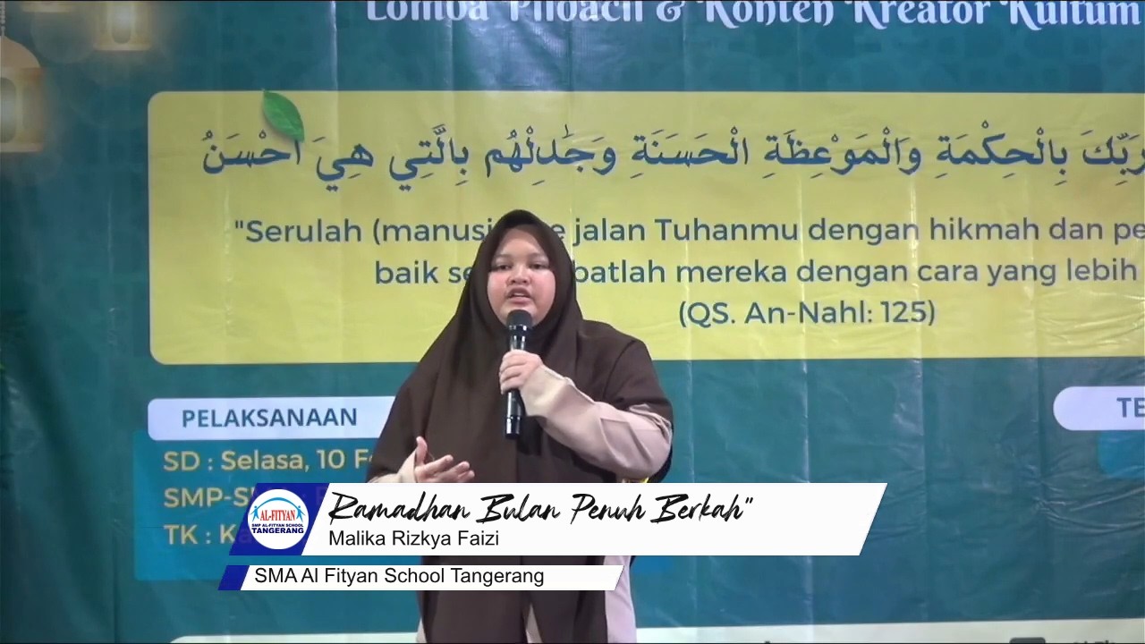 Malika Rizkya Faizi - SMA Al Fityan School Tangerang. 