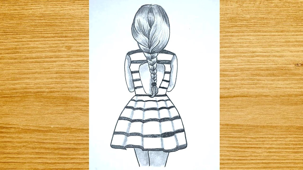 ❤️How to Draw a Girl with long Hair and a Dress