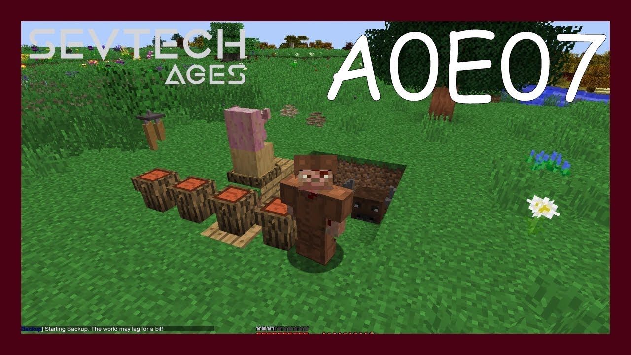 Sevtech Ages 3.11 Lets Play - Totemic red cedar creation,  and summoning the buffalo