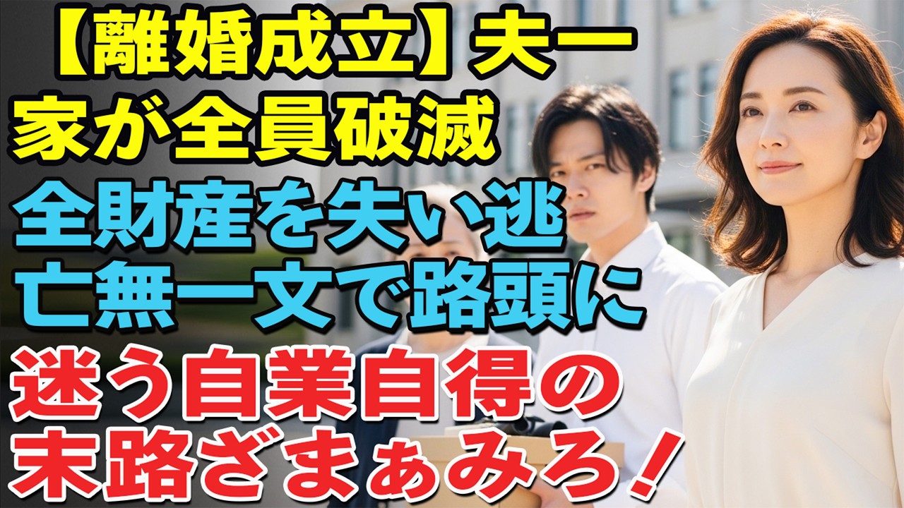 離婚成立の日――それは元夫一家が全てを失い、無一文で去った日でもあった…