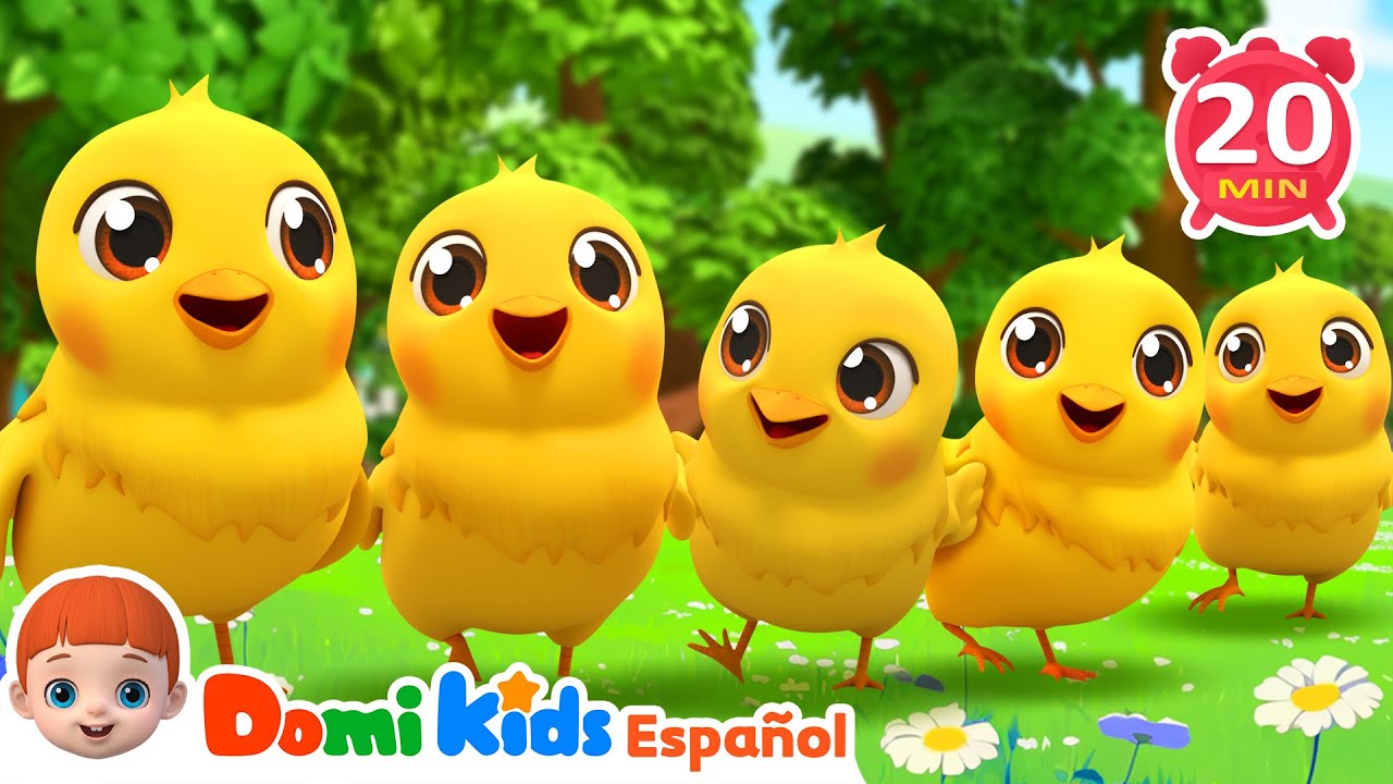 Cinco Pollitos🐤| Canción de la Granja | Más Canciones De Animales | Canciones Infantiles | Domi Kids