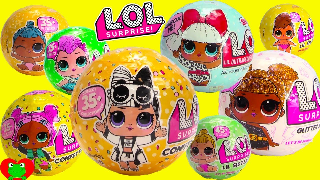 Genie Compares LOL Surprise Series 1, 2, 3 Confetti Pop Glitter and Lil Sisters RARE Find