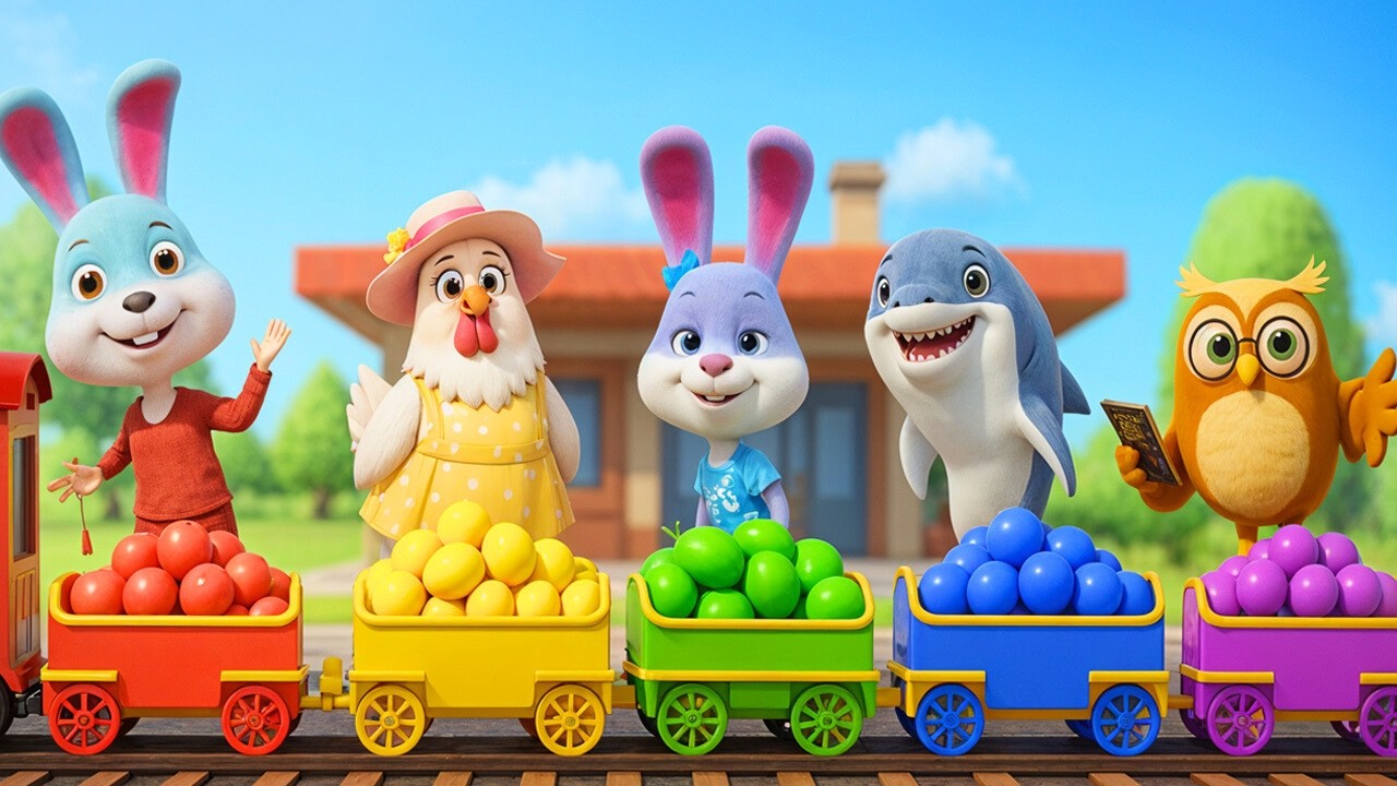 Цветной Паровозик - Учим Цвета! 🚂 Песни Для Детей 🔔 БроиСис - Детские Песни