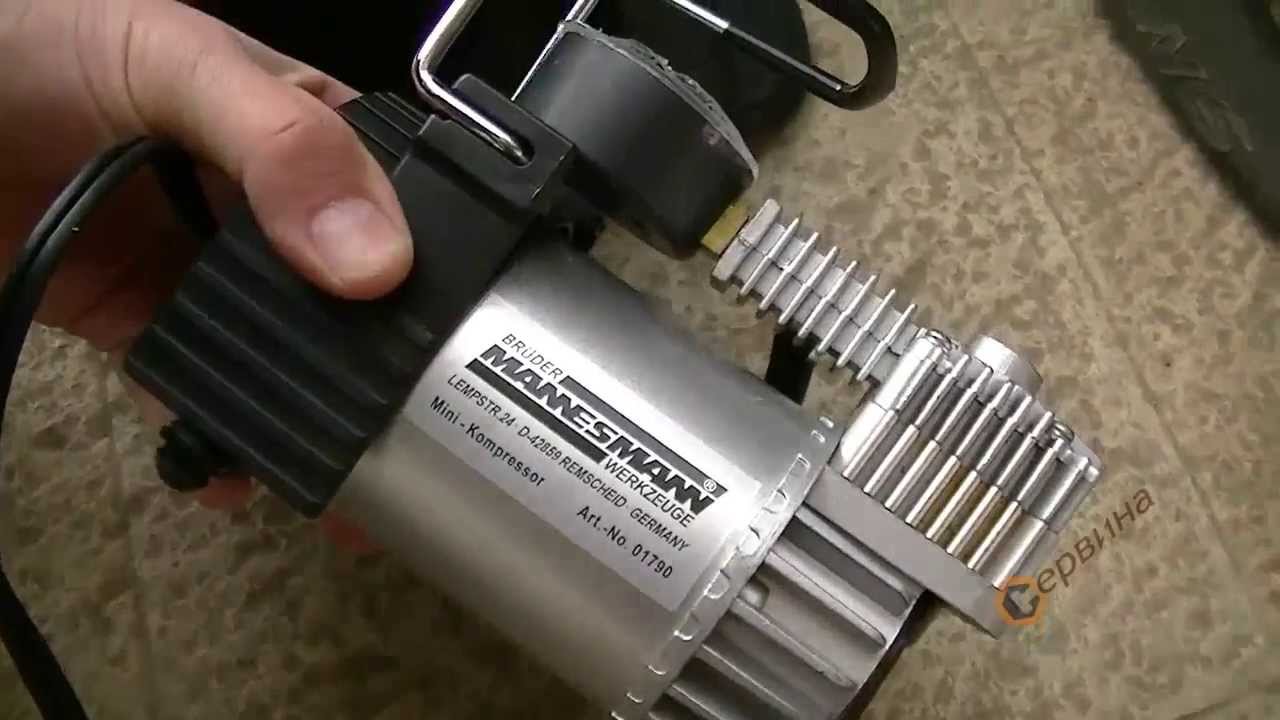 TEST Мини компресор с манометър 12V Mannesmann M01790