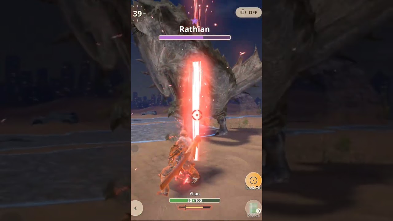 【MHN】雌火龍 - 太刀 solo 6星 居合 無傷 ｜ Monster Hunter Now｜魔物獵人 Now｜#mhn #longsword #Rathian #6star