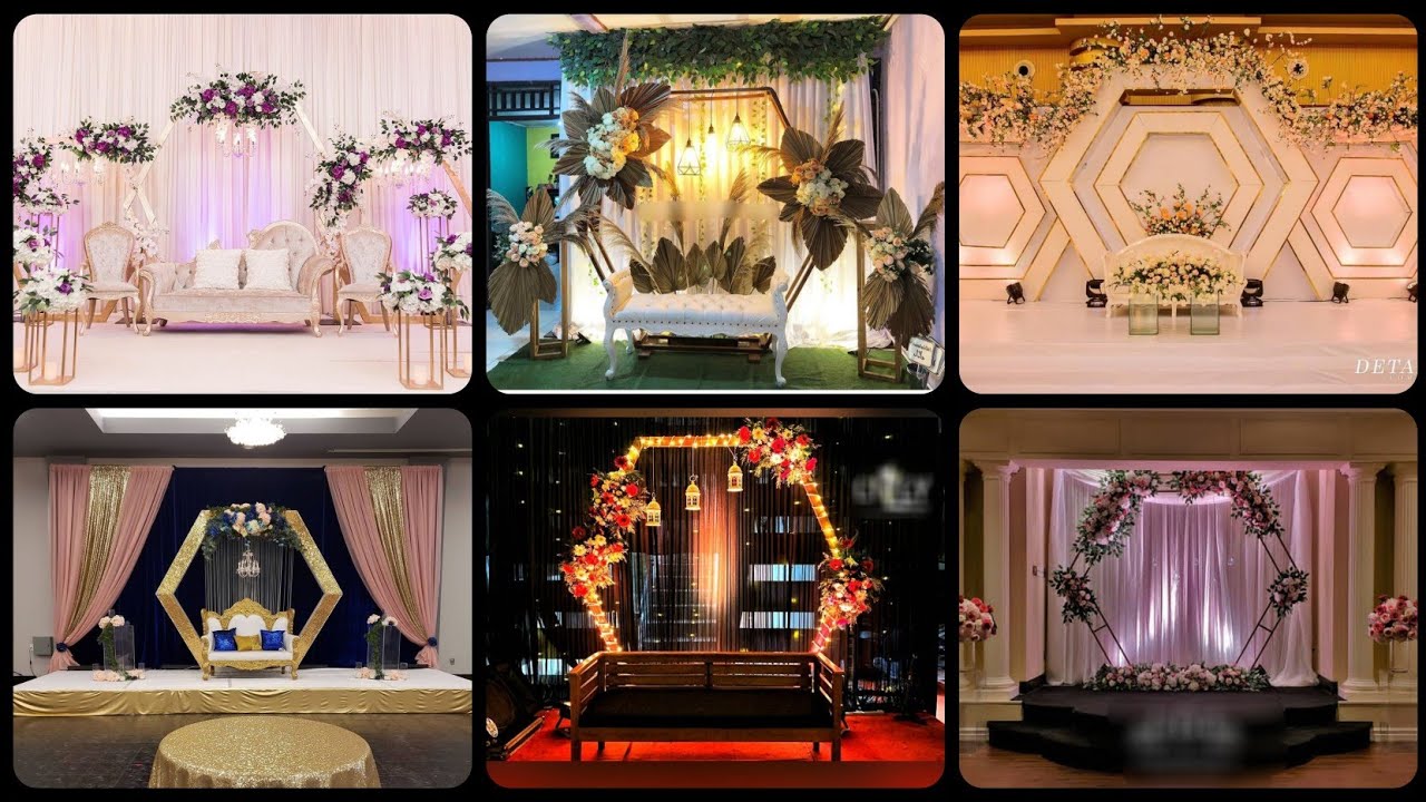 Hexagon Backdrop Ideas|Geometrical Backdrops|Lates Weddibg Decoration Ideas 2021