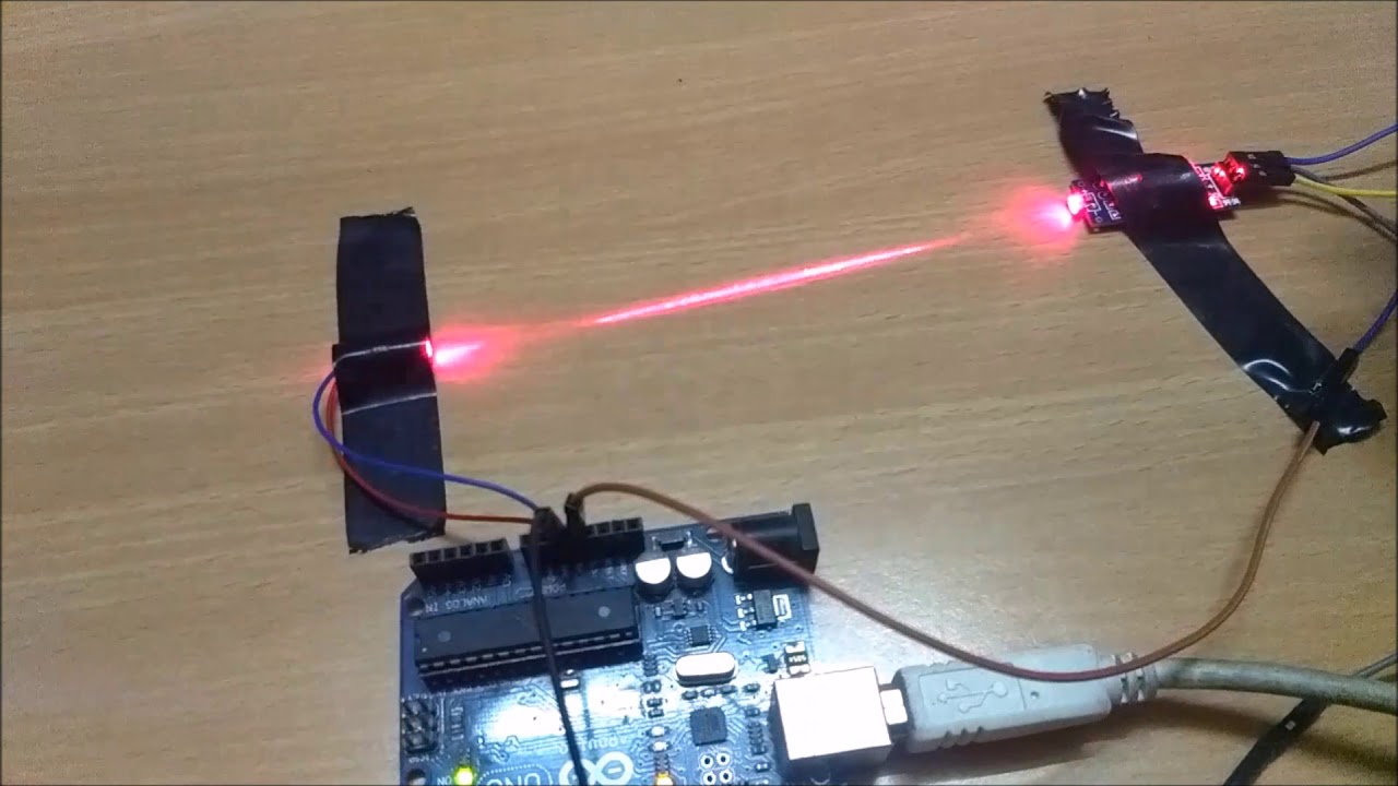 Laser security system using arduino
