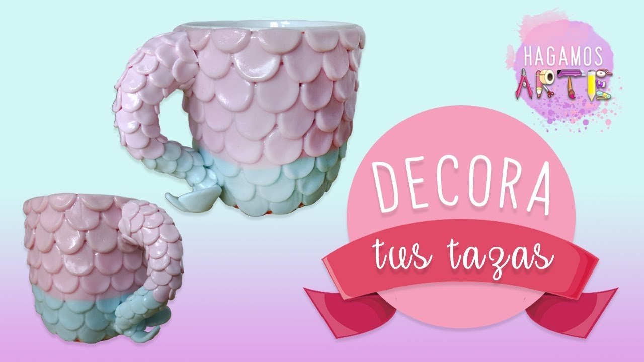 Decoración de tazas con PROCELANA FRIA-como arreglar TAZAS ROTAS-usando-PORCELANA FRIA-RECICLAJE