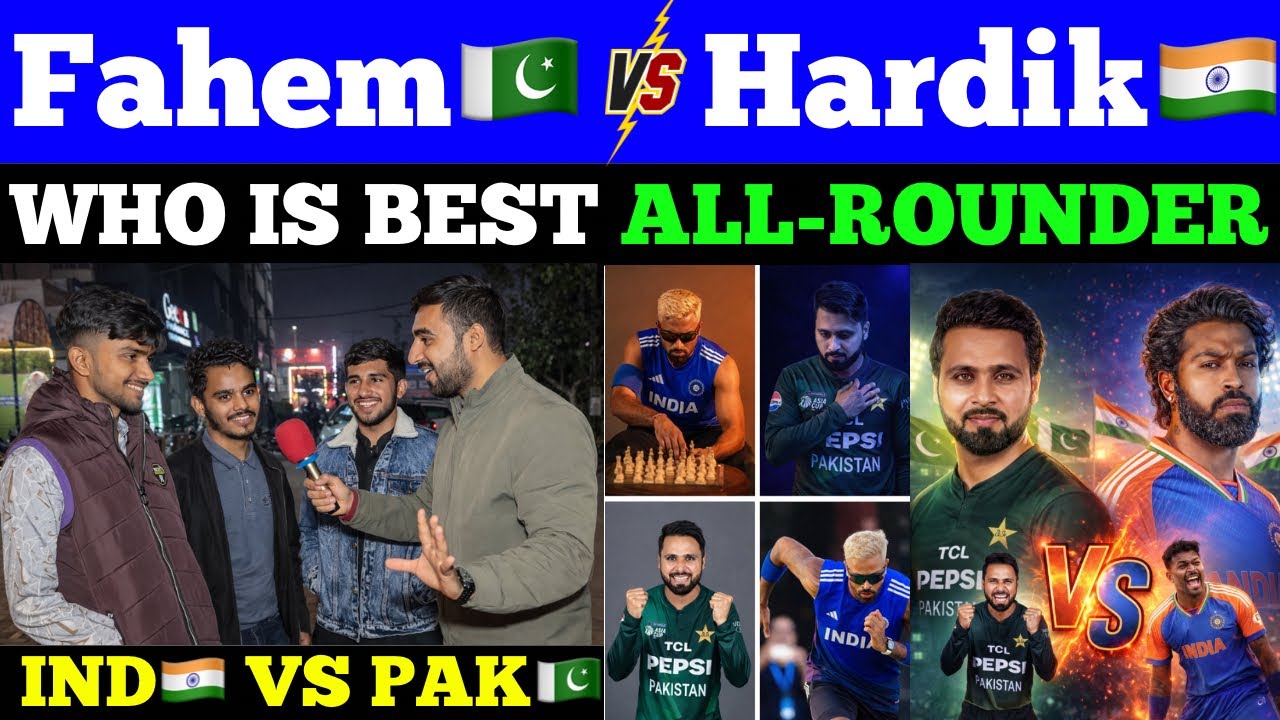  Faheem🇵🇰 vs Hardik🇮🇳 | Who is Best All-Rounder🥵| T20 World Cup 2026😱 | Pak Public Reaction 