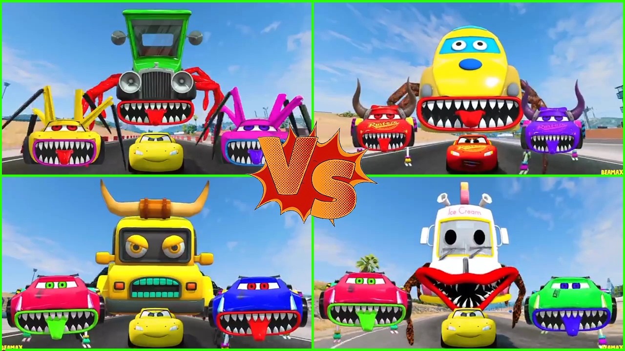 ULTIMATE CAR BATTLE! 🚗🔥 McQueen Eater vs Mega Monster Trucks | GTA 5 FIGHT
