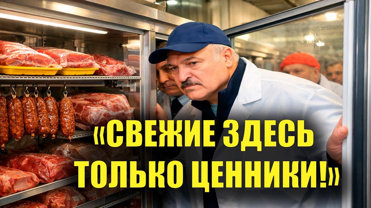 «Мясо вчерашнее, а ценник свежий» — Лукашенко заглянул в холодильник мясокомбината
