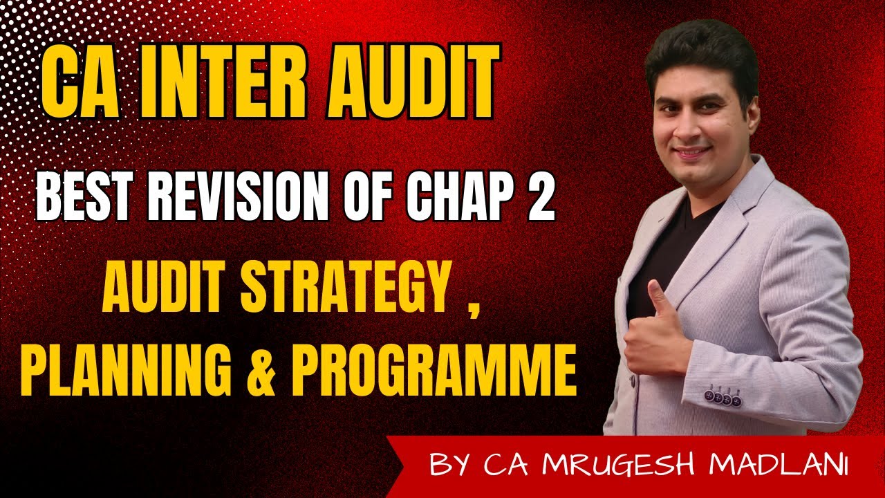 CA Inter Audit | Best Revision of Chap 2 | Audit Strategy, Planning & Programme | May 2025