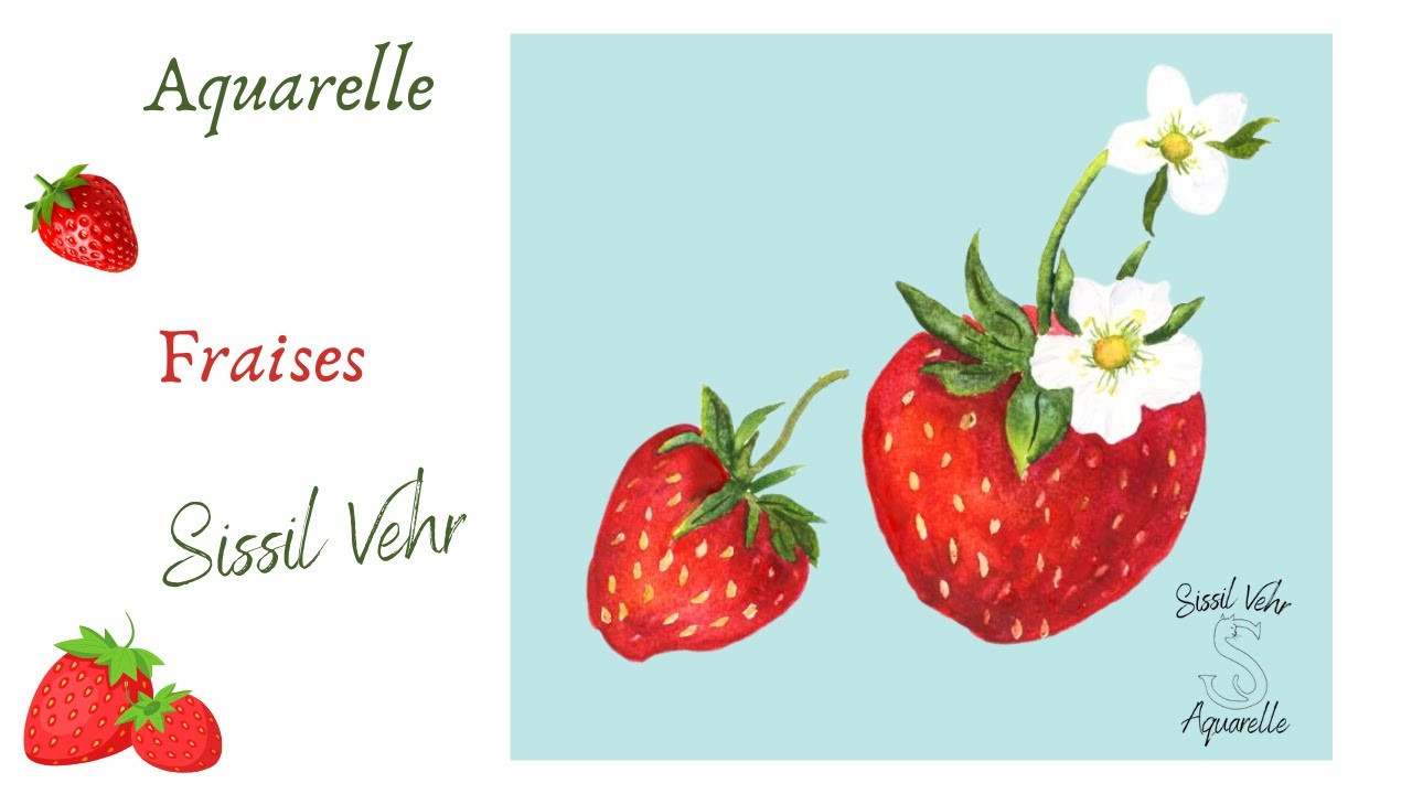 Aquarelle : Comment peindre des fraises 🍓🎨