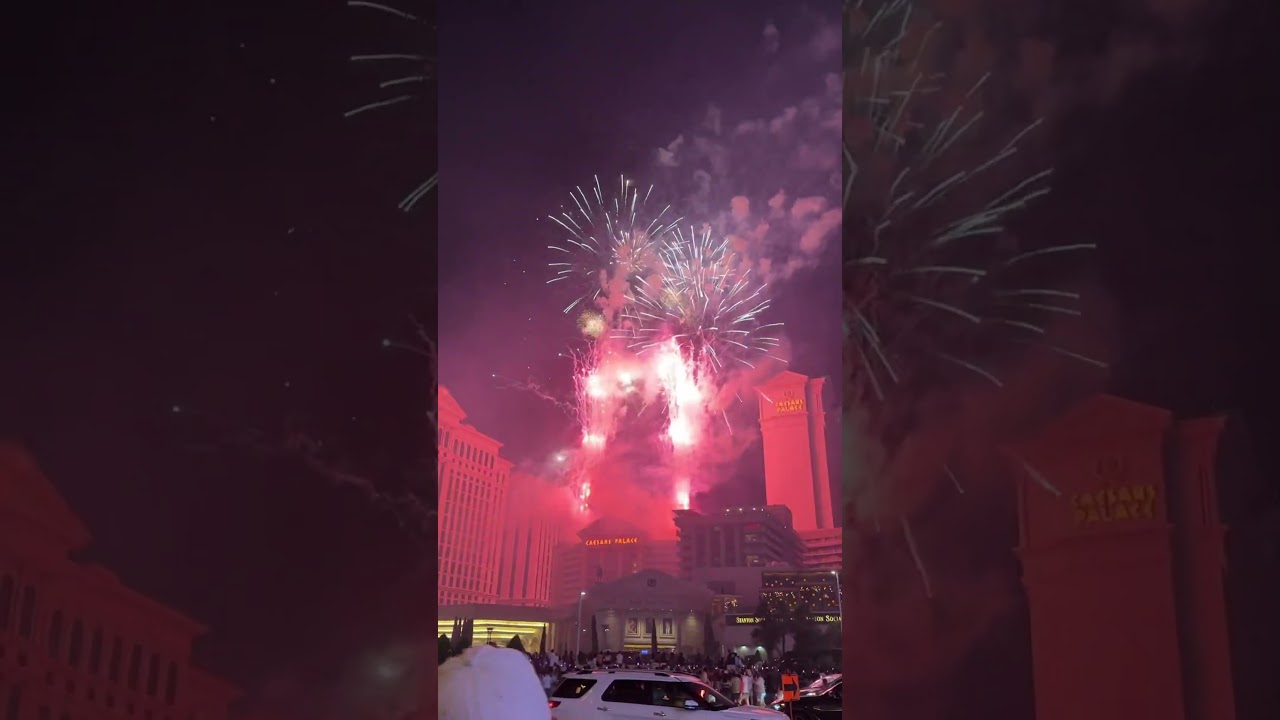 Las Vegas Strip Fireworks from Caesars Palace - last night😀🎆 #travel #lasvegas #lasvegasstrip