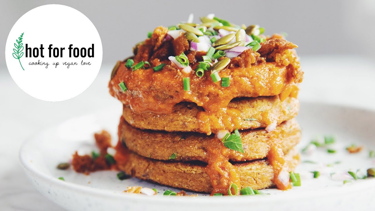 vegan cornmeal pancakes with sausage | RECIPE?! ep #26 (hot for food)
