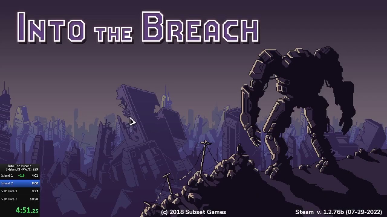 [Into the Breach] Rift Walkers / Easy / 2-Islands in 10:53 [WR]