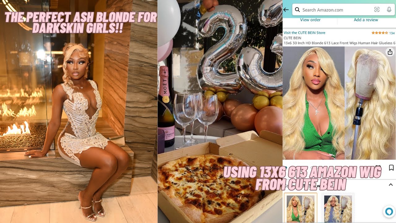 THE PERFECT ASH BLONDE FOR DARKSKIN GIRLS!! USING 13X6 613 AMAZON WIG FROM CUTE BEIN PT. 1