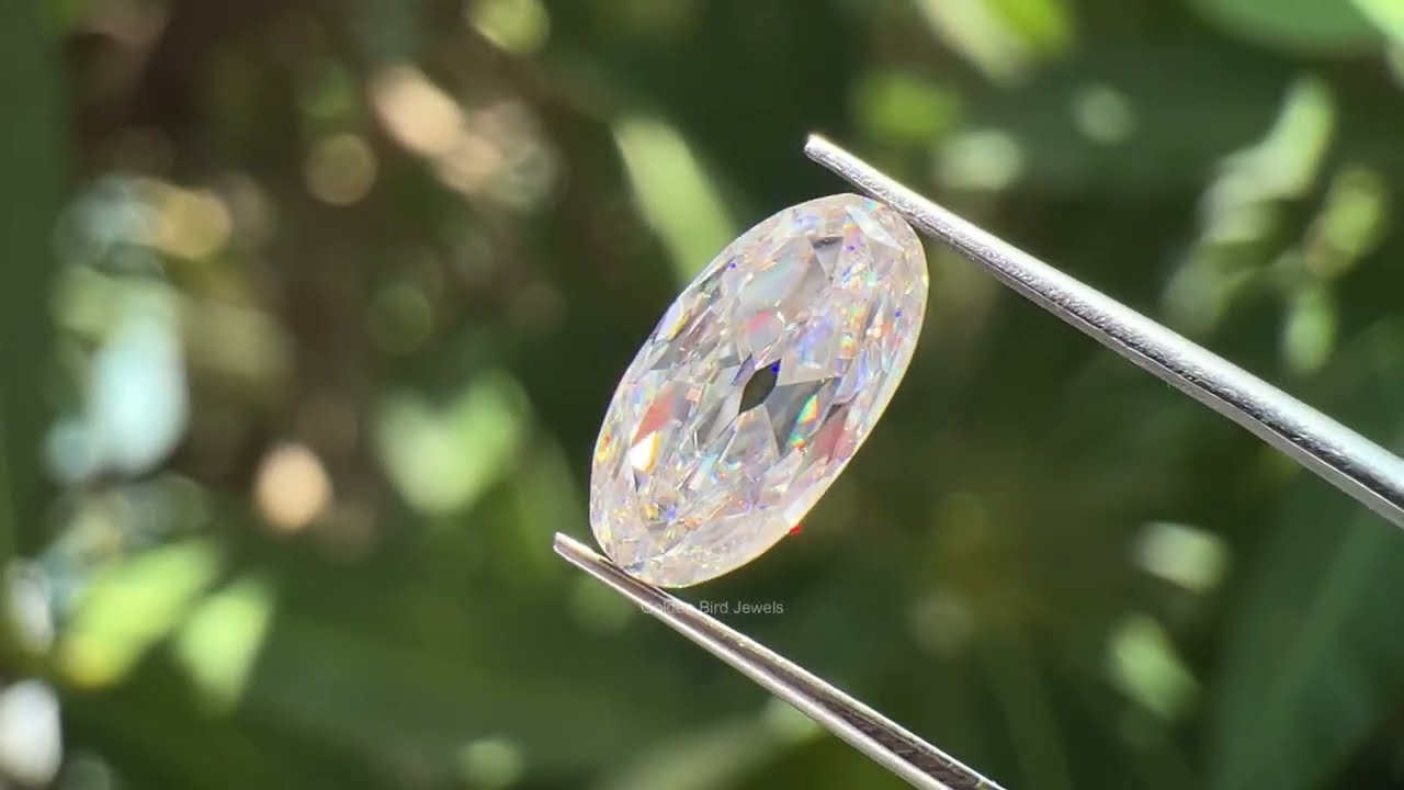 Near Colorless Old Mine Moval Loose Moissanite Stone