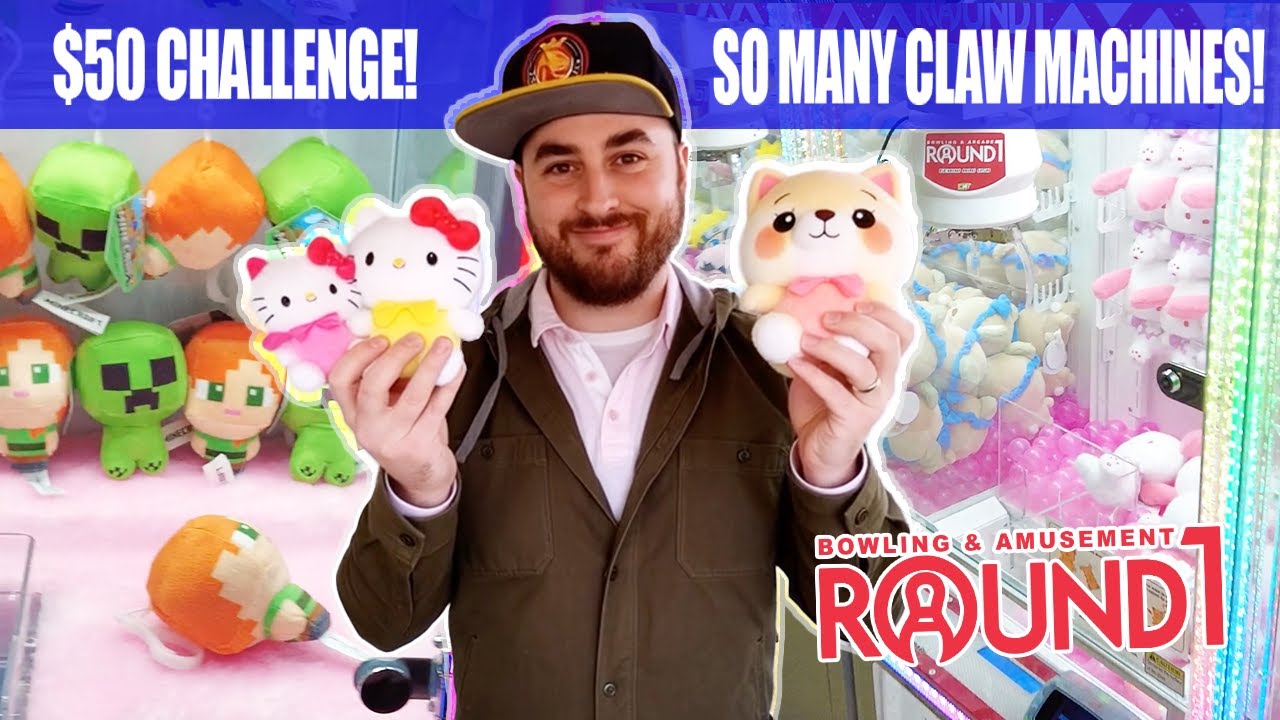 $50 ARCADE CHALLENGE! Claw Machines ONLY!