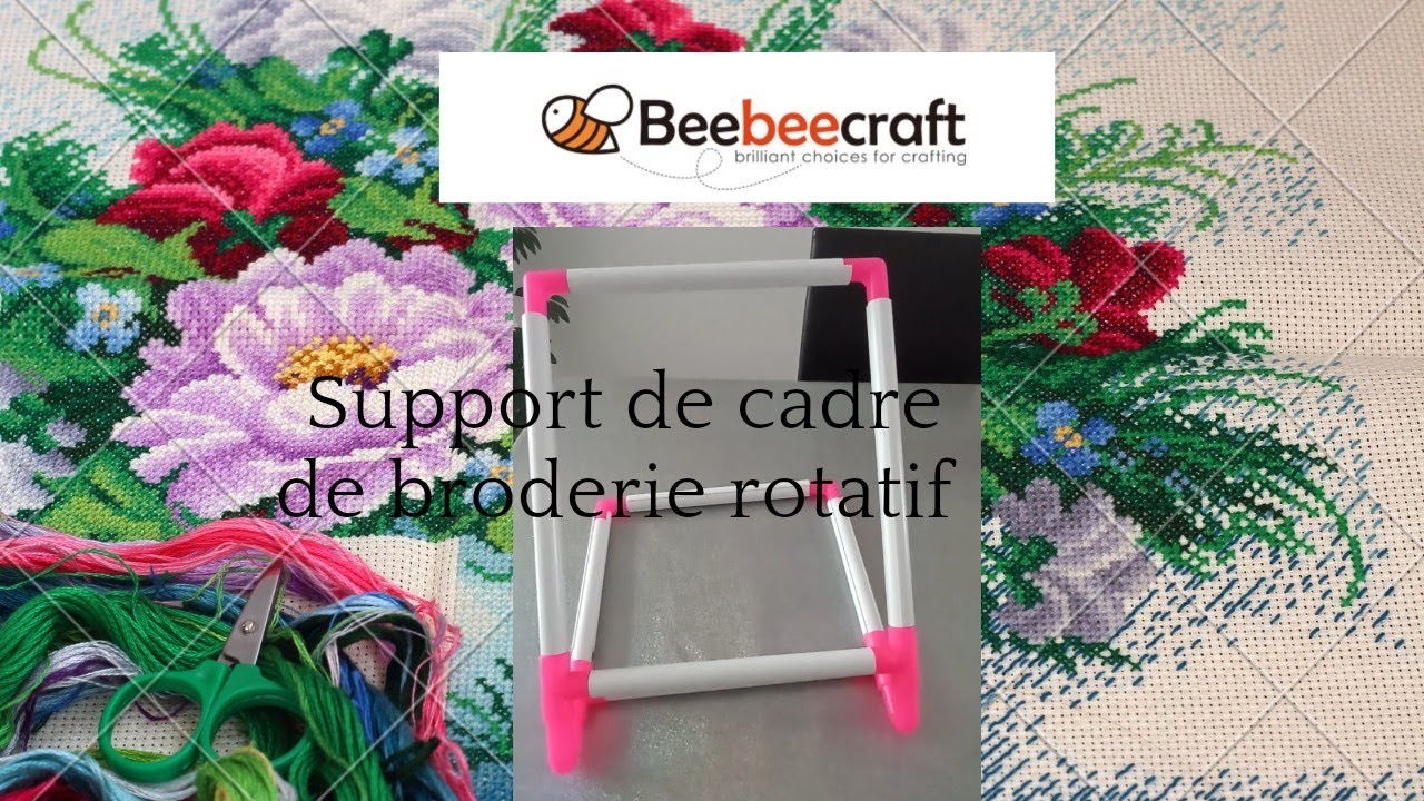 Cadre rotatif de broderie #beebeecraft #pointdecroix #crossstitch #diy