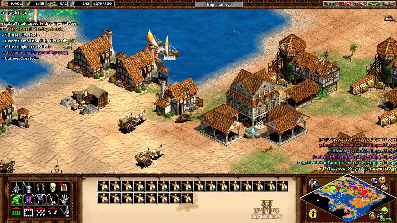 AoE2:HD - Islands 2vs2 - Vikings pretty demolition ships trap
